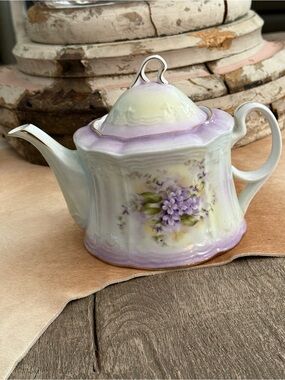 Vintage Porcelain Treasures Hand Decorated by Betty Platner Floral Tea Pot